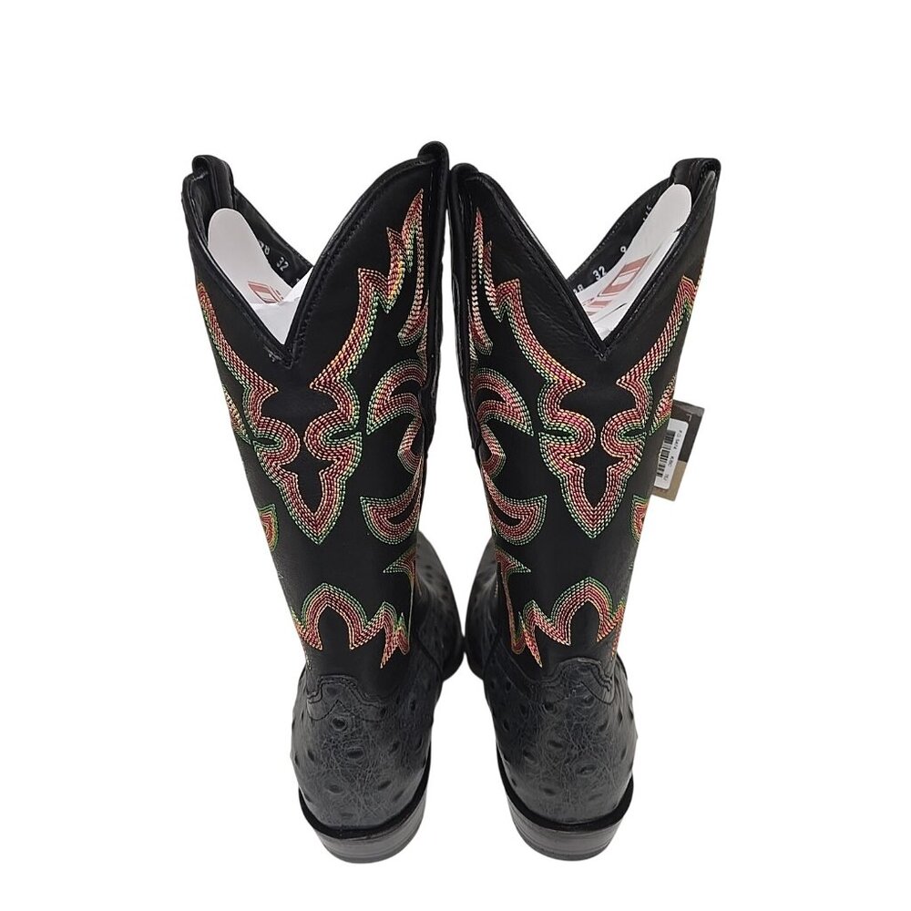 Dingo Men's DI 115 Outlaw Embroidered Ostrich Print Western Boot Black 9.5D - Picture 3 of 6